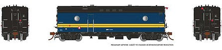 Rapido Trains 107357 HO Scale Steam Heater - Generator Car - Sound and DCC - Ready to Run -- VIA Rail Canada #15457 (blue, yellow, black)