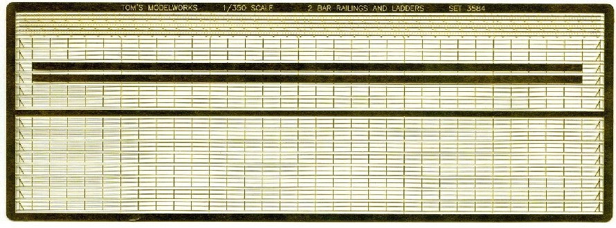 Toms Model Works 3584 1/350 IJN 2-Bar Rail Set w/Vertical Ladders (D)
