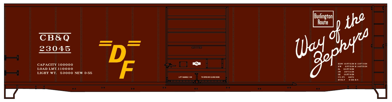 Accurail 5507 Ho 50'Steel Boxcar Cb&Q