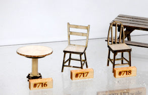 Banta Model Works 717 O Square Back Chairs