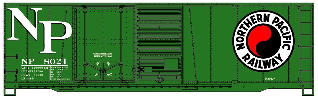 Accurail 38031 Ho 40'Cd Steel Boxcar Np Green