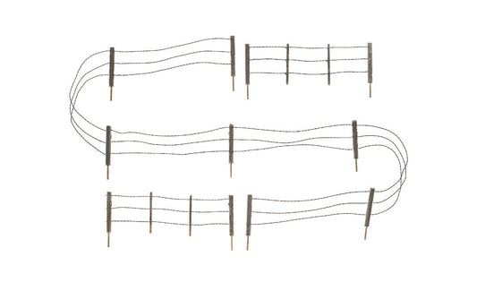 Woodland Scenics 2990 N Scale Barbed Wire Fence - Kit with Gates, Hinges & Planter Pins -- Total Scale Length: 192' 58.5m