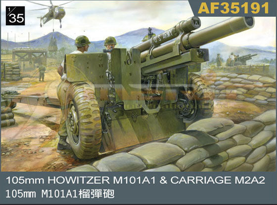 AFV Club 35191 1/35 105mm Howitzer M101A1 Gun w/M2A2 Carriage