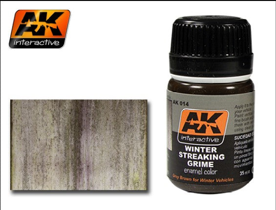 AK Interactive 14 Winter Streaking Grime Enamel Paint 35ml Bottle