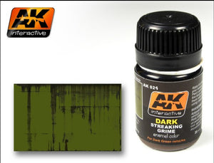 AK Interactive 24 Dark Streaking Grime Enamel Paint 35ml Bottle