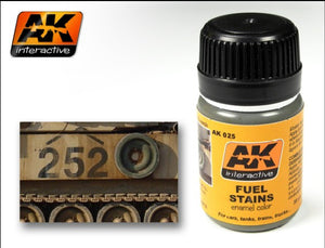 AK Interactive 25 Fuel Stains Enamel Paint 35ml Bottle