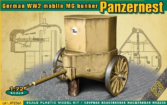 Ace Plastic Models 72561 1/72 WWII German Mobile MG Bunker Panzernest