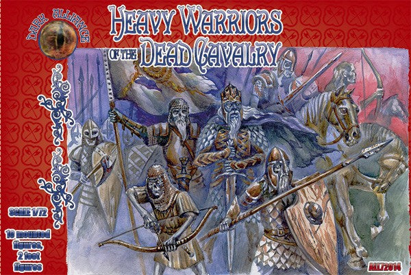 Alliance Figures 72014 1/72 Heavy Warriors of the Dead Cavalry Figures (10 Mtd, 2 foot)