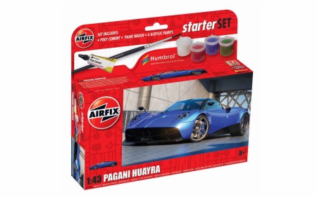 Airfix 55008 1/43 Pagani Huayra Car Small Starter Set w/paint & glue