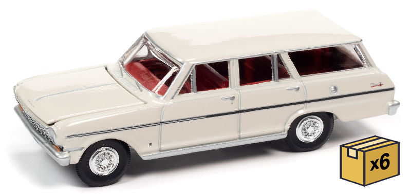 Auto World AWSP083-A-CASE 1/64 Scale 1963 Chevrolet II Nova Station Wagon