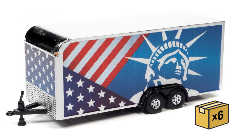 Auto World AWSP092-CASE 1/64 Scale Enclosed Trailer