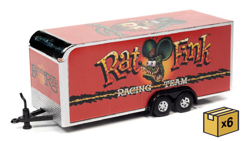 Auto World AWSP093-CASE 1/64 Scale Rat Fink - Enclosed Trailer