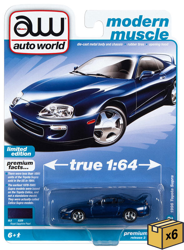 Auto World AWSP102-A-CASE 1/64 Scale 1996 Toyota Supra
