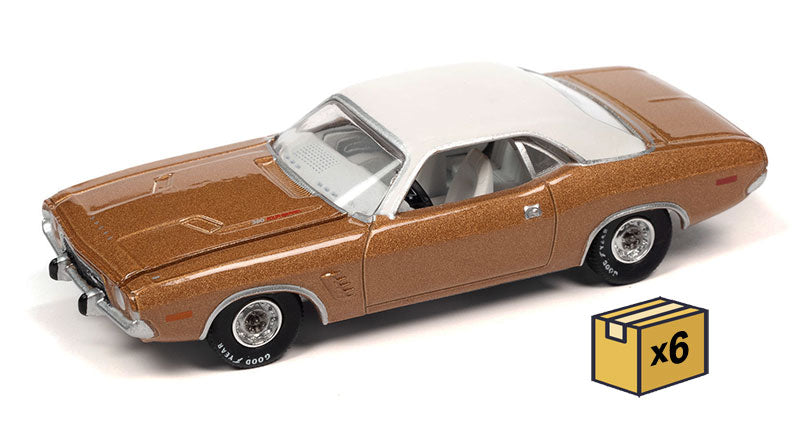 Auto World AWSP117-A-CASE 1/64 Scale 1974 Dodge Challenger Rallye