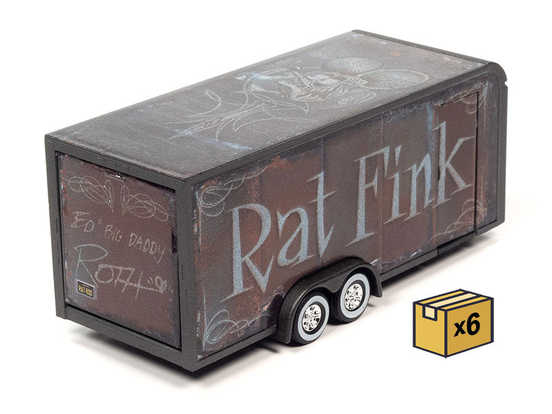 Auto World AWSP119-CASE 1/64 Scale Rat Fink - Enclosed Trailer