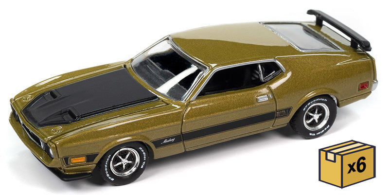 Auto World AWSP144-A-CASE 1/64 Scale 1973 Ford Mustang Mach 1