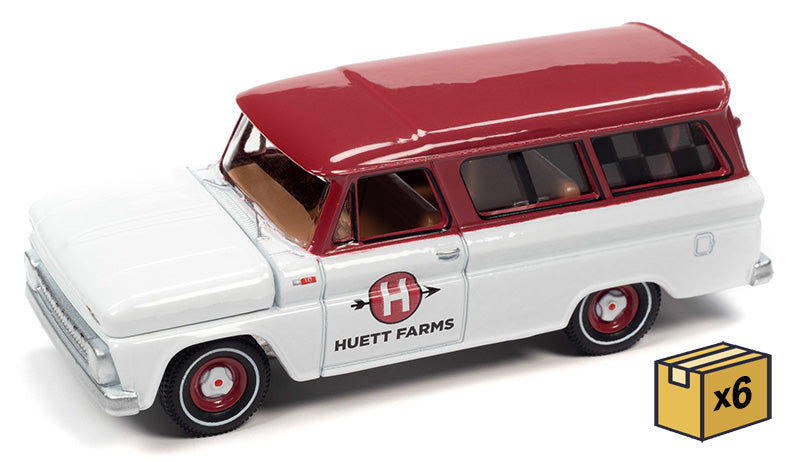 Auto World AWSP147-CASE 1/64 Scale Huett Farms - 1965 Chevrolet Suburban