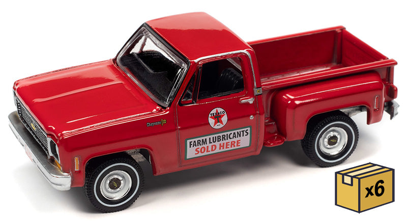 Auto World AWSP148-CASE 1/64 Scale Texaco - 1973 Chevrolet Cheyenne Step Side Pickup