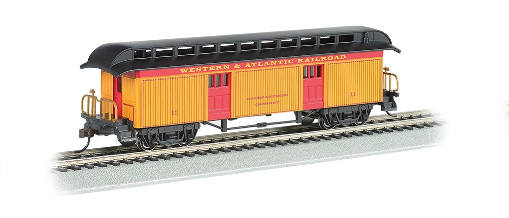 Bachmann 15301 HO Old-Time Passenger Baggage w/Rounded-End Clerestory Roof Western & Atlantic