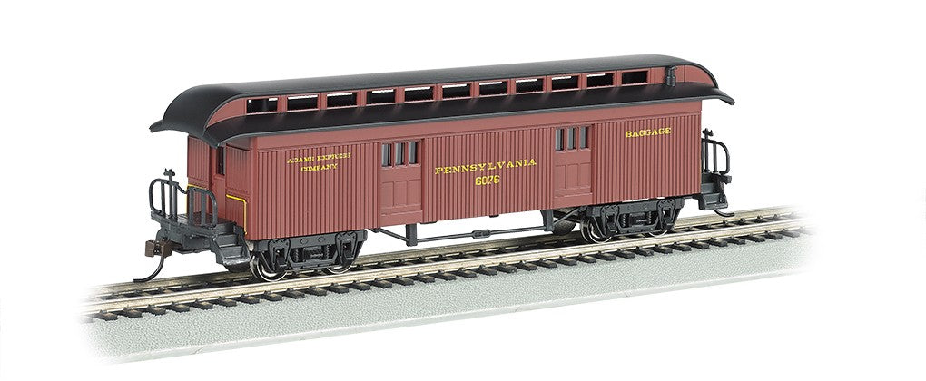 Bachmann 15302 HO Old-Time Passenger Baggage w/Rounded-End Clerestory Roof Pennsylvania