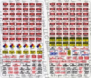 Blair Line 152 HO Safety & Miscellaneous Signs