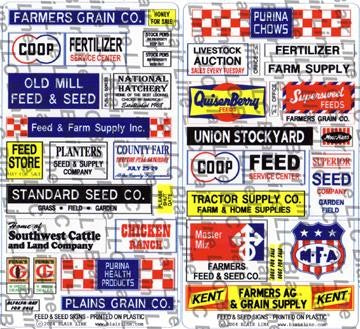 Blair Line 157 HO Feed & Seed Signs