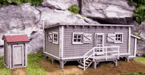Blair Line 2000 HO Joe's Cabin & Outhouse Kit