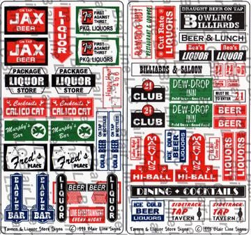 Blair Line 59 N Tavern & Liquor Store Signs