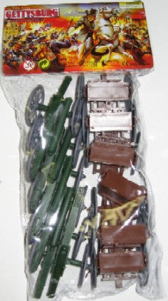 Playsets 98526 54mm Gettysburg Cannon & Limber Wagon Set (12pcs) (Bagged) (Americana)