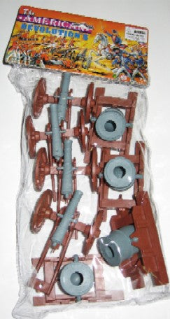 Playsets 98567 54mm American Revolution Cannon & Mortar Set (8pcs) (Bagged) (Americana)