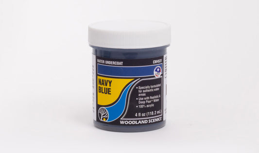 Woodland Scenics 4531 All Scale Water Undercoat - Water System - 4oz 118mL -- Navy Blue