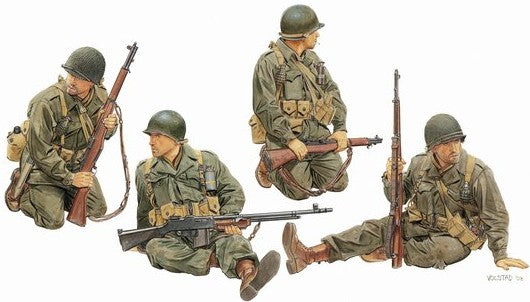Dragon Models 6378 1/35 US Army Tank Riders 1944-45 (4) (Re-Issue)