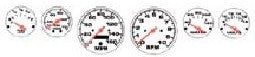 Detail Master 2300WHT 1/24-1/25 Street Rod Gauges #1 (White)