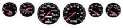 Detail Master 2301BLK 1/24-1/25 Street Rod Gauges #2 (Black)