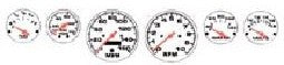 Detail Master 2301WHT 1/24-1/25 Street Rod Gauges #2 (White)