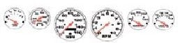 Detail Master 2303WHT 1/24-1/25 Performance Gauges (White)