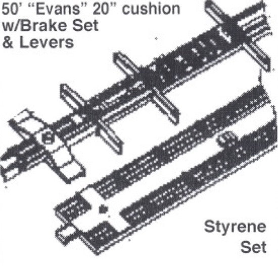 Details West 183 HO Underframe & Floor 50' Evans 20' Cushion w/Brake