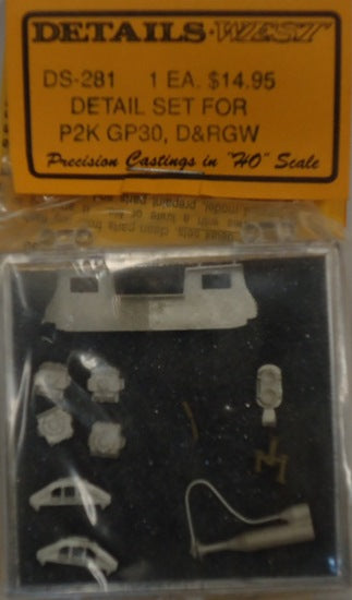 Details West 281 HO P2K, GP30, D&RGW Detail Set