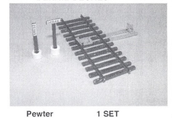 Details West 925 HO Track Derail Device w/2-Style Post, Ties, Stand & Decals