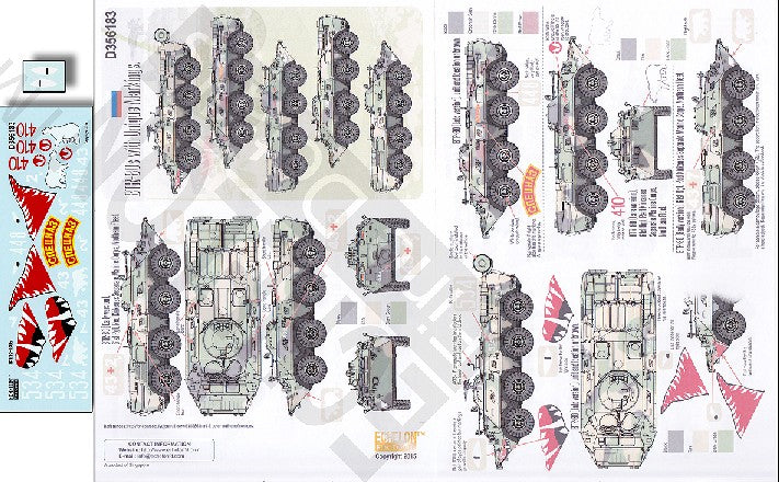 Echelon Decals 356183 1/35 BTR80s Early Version w/Unique Markings