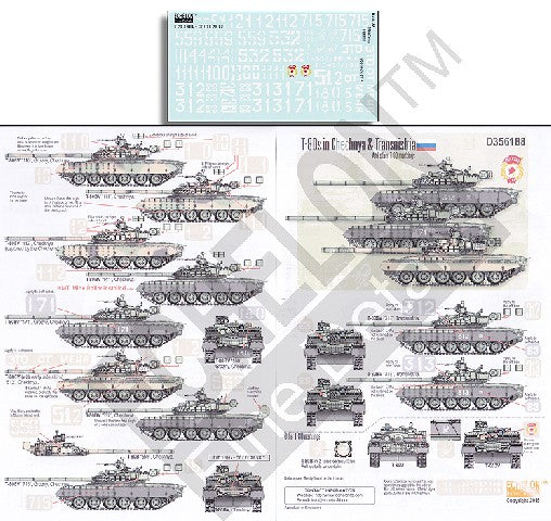 Echelon Decals 356188 1/35 T80s in Chechnya & Transnistria for TSM
