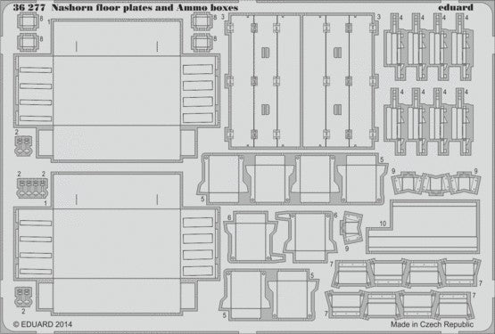 Eduard 36277 1/35 Armor- Nashorn Floor Plates & Ammo Boxes for TAM