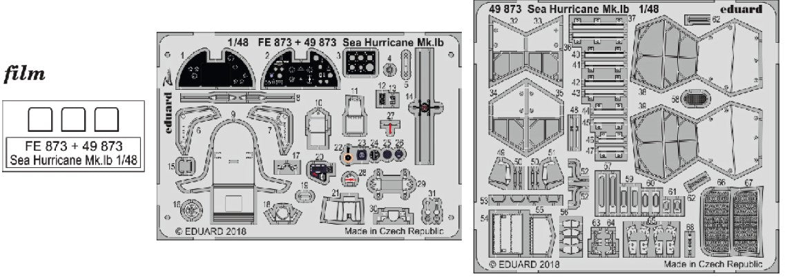 Eduard 49873 1/48 Aircraft- Sea Hurricane Mk Ib for ARX (Painted) (D)