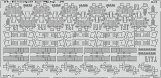 Eduard 53117 1/200 Ship- USS Missouri Pt.2 Bofors 40 Quadruple for TSM (D)