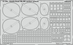 Eduard 72584 1/72 Aircraft- Sunderland Mk III Surface Panels for ITA(D)