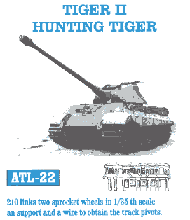 Friulmodel 22 1/35 Tiger II Hunting Tiger Early Track Set (210 Links & 2 Sprocket Wheels)