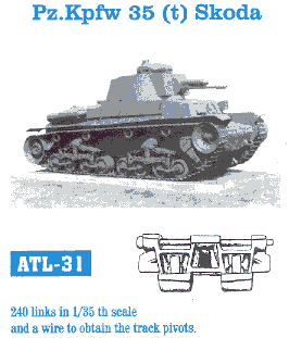 Friulmodel 31 1/35 PzKpfw 35(t) Skoda Track Set (240 Links)