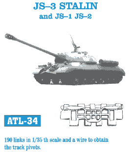 Friulmodel 34 1/35 JS3/JS1/JS2 Stalin Track Set (190 Links)