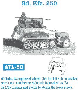Friulmodel 50 1/35 SdKfz 250 Track Set (90 Links)