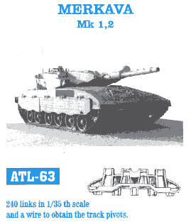 Friulmodel 63 1/35 Merkava Mk I, II Track Set (240 Links)